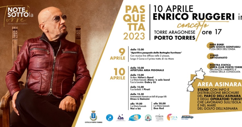 Pasquetta a Porto Torres: il concerto di Enrico Ruggeri per l'Asinara