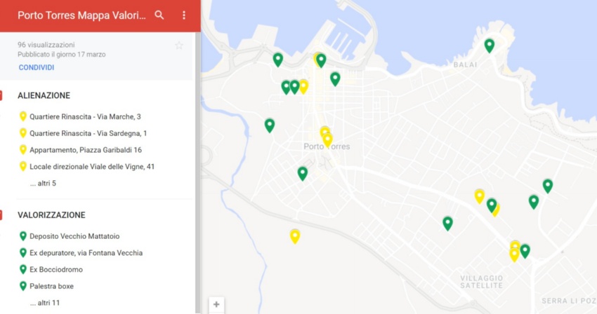 Una mappa on line per conoscere gli immobili che il Comune intende vendere o valorizzare